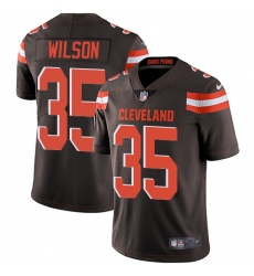 Men's Nike Cleveland Browns #35 Howard Wilson Brown Team Color Vapor Untouchable Limited Player NFL Jersey