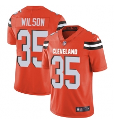 Youth Nike Cleveland Browns #35 Howard Wilson Orange Alternate Vapor Untouchable Limited Player NFL Jersey