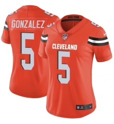 Women's Nike Cleveland Browns #5 Zane Gonzalez Elite Orange Alternate NFL Jersey