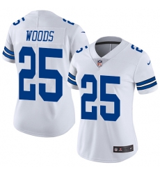 Women's Nike Dallas Cowboys #25 Xavier Woods Elite White NFL Jersey