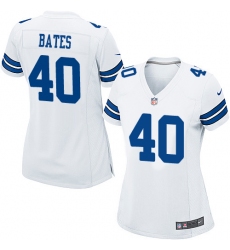 Women's Nike Dallas Cowboys #40 Bill Bates Game White NFL Jersey