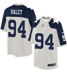 Men's Nike Dallas Cowboys #94 Charles Haley Limited White Throwback Alternate NFL Jersey