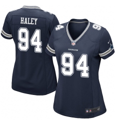 Women's Nike Dallas Cowboys #94 Charles Haley Game Navy Blue Team Color NFL Jersey