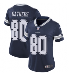 Women's Nike Dallas Cowboys #80 Rico Gathers Elite Navy Blue Team Color NFL Jersey
