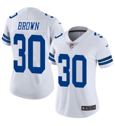 Women's Nike Dallas Cowboys #30 Anthony Brown Elite White NFL Jersey