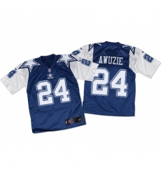 Men's Nike Dallas Cowboys #24 Chidobe Awuzie Elite White Navy Throwback NFL Jersey
