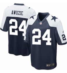 Men's Nike Dallas Cowboys #24 Chidobe Awuzie Game Navy Blue Throwback Alternate NFL Jersey