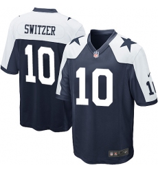 Men's Nike Dallas Cowboys #10 Ryan Switzer Game Navy Blue Throwback Alternate NFL Jersey