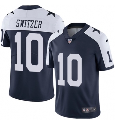Men's Nike Dallas Cowboys #10 Ryan Switzer Navy Blue Throwback Alternate Vapor Untouchable Limited Player NFL Jersey
