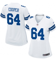 Women's Nike Dallas Cowboys #64 Jonathan Cooper Game White NFL Jersey