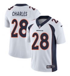 Youth Nike Denver Broncos #28 Jamaal Charles Elite White NFL Jersey