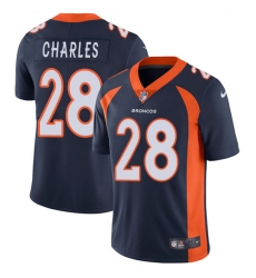 Youth Nike Denver Broncos #28 Jamaal Charles Navy Blue Alternate Vapor Untouchable Limited Player NFL Jersey