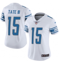 Women's Nike Detroit Lions #15 Golden Tate III Elite White NFL Jersey