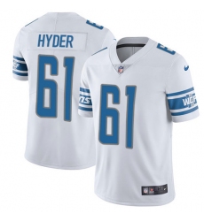 Youth Nike Detroit Lions #61 Kerry Hyder Elite White NFL Jersey