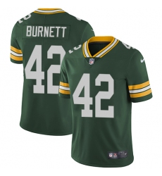 Men's Nike Green Bay Packers #42 Morgan Burnett Green Team Color Vapor Untouchable Limited Player NFL Jersey