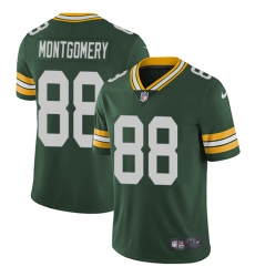 Youth Nike Green Bay Packers #88 Ty Montgomery Elite Green Team Color NFL Jersey