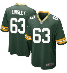 Men's Nike Green Bay Packers #63 Corey Linsley Game Green Team Color NFL Jersey