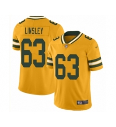 Youth Green Bay Packers #63 Corey Linsley Limited Gold Inverted Legend Football Jersey