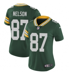 Women's Nike Green Bay Packers #87 Jordy Nelson Green Team Color Vapor Untouchable Limited Player NFL Jersey