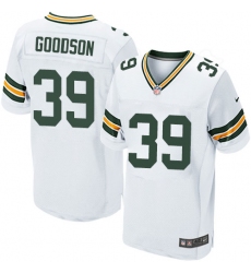 Men's Nike Green Bay Packers #39 Demetri Goodson Elite White NFL Jersey