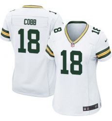 Women's Nike Green Bay Packers #18 Randall Cobb Game White NFL Jersey