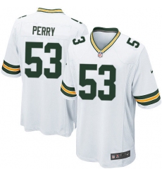 Men's Nike Green Bay Packers #53 Nick Perry Game White NFL Jersey