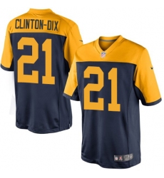Youth Nike Green Bay Packers #21 Ha Ha Clinton-Dix Elite Navy Blue Alternate NFL Jersey