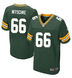 Men's Nike Green Bay Packers #66 Ray Nitschke Elite Green Team Color NFL Jersey