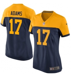 Women's Nike Green Bay Packers #17 Davante Adams Game Navy Blue Alternate NFL Jersey