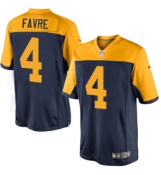 Youth Nike Green Bay Packers #4 Brett Favre Elite Navy Blue Alternate NFL Jersey