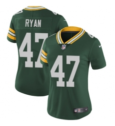 Women's Nike Green Bay Packers #47 Jake Ryan Elite Green Team Color NFL Jersey