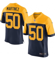 Men's Nike Green Bay Packers #50 Blake Martinez Elite Navy Blue Alternate NFL Jersey