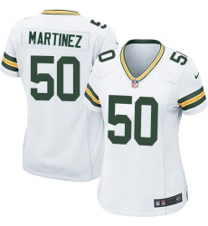 Women's Nike Green Bay Packers #50 Blake Martinez Game White NFL Jersey