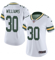 Women's Nike Green Bay Packers #30 Jamaal Williams Elite White NFL Jersey