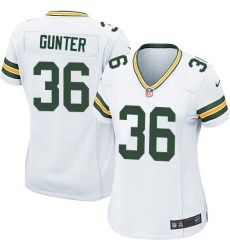 Women's Nike Green Bay Packers #36 LaDarius Gunter Game White NFL Jersey