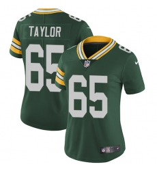 Women's Nike Green Bay Packers #65 Lane Taylor Elite Green Team Color NFL Jersey