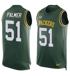 Men's Nike Green Bay Packers #51 Kyler Fackrell Limited Green Player Name & Number Tank Top NFL Jersey