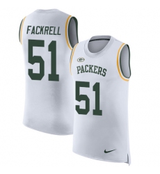 Men's Nike Green Bay Packers #51 Kyler Fackrell Limited White Rush Player Name & Number Tank Top NFL Jersey