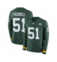 Youth Nike Green Bay Packers #51 Kyler Fackrell Limited Green Therma Long Sleeve NFL Jersey