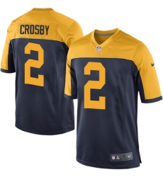 Men's Nike Green Bay Packers #2 Mason Crosby Game Navy Blue Alternate NFL Jersey