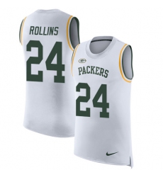 Men's Nike Green Bay Packers #24 Quinten Rollins Limited White Rush Player Name & Number Tank Top NFL Jersey