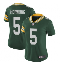 Women's Nike Green Bay Packers #5 Paul Hornung Elite Green Team Color NFL Jersey