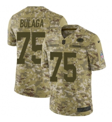 Men's Nike Green Bay Packers #75 Bryan Bulaga Limited Camo 2018 Salute to Service NFL Jersey