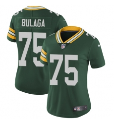 Women's Nike Green Bay Packers #75 Bryan Bulaga Elite Green Team Color NFL Jersey