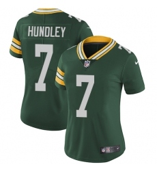 Women's Nike Green Bay Packers #7 Brett Hundley Elite Green Team Color NFL Jersey