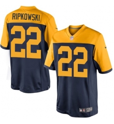 Men's Nike Green Bay Packers #22 Aaron Ripkowski Limited Navy Blue Alternate NFL Jersey