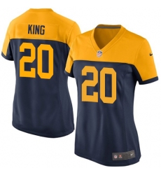 Women's Nike Green Bay Packers #20 Kevin King Game Navy Blue Alternate NFL Jersey