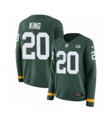 Women's Nike Green Bay Packers #20 Kevin King Limited Green Therma Long Sleeve NFL Jersey
