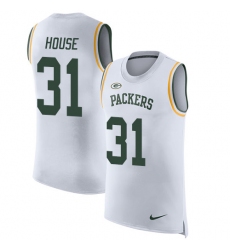 Men's Nike Green Bay Packers #31 Davon House Limited White Rush Player Name & Number Tank Top NFL Jersey