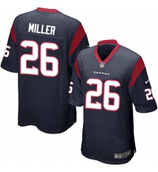 Men's Nike Houston Texans #26 Lamar Miller Game Navy Blue Team Color NFL Jersey